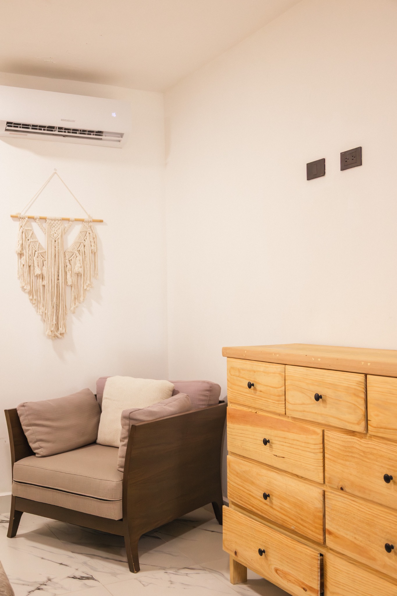 Bedroom storage corner