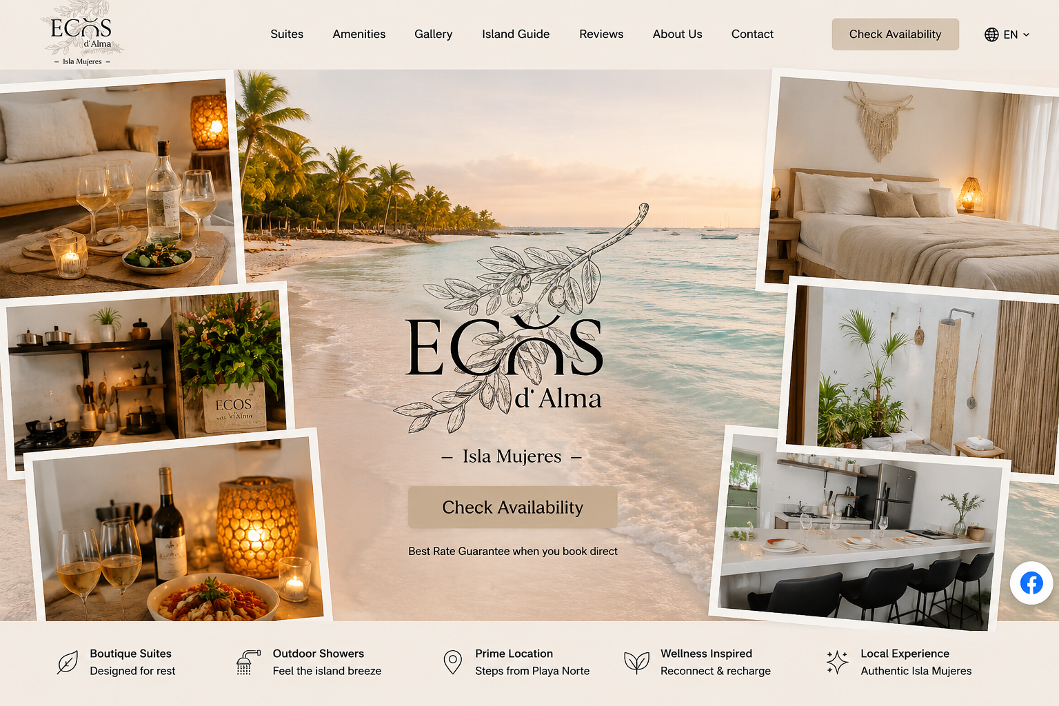 Casa Ecos d'Alma warm welcome collage